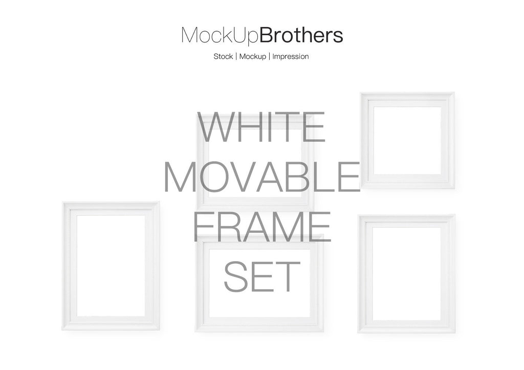 Movable Frame Set Mockup cutewhite