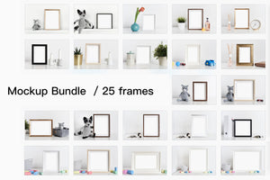 Nursery frame mockup bundle
