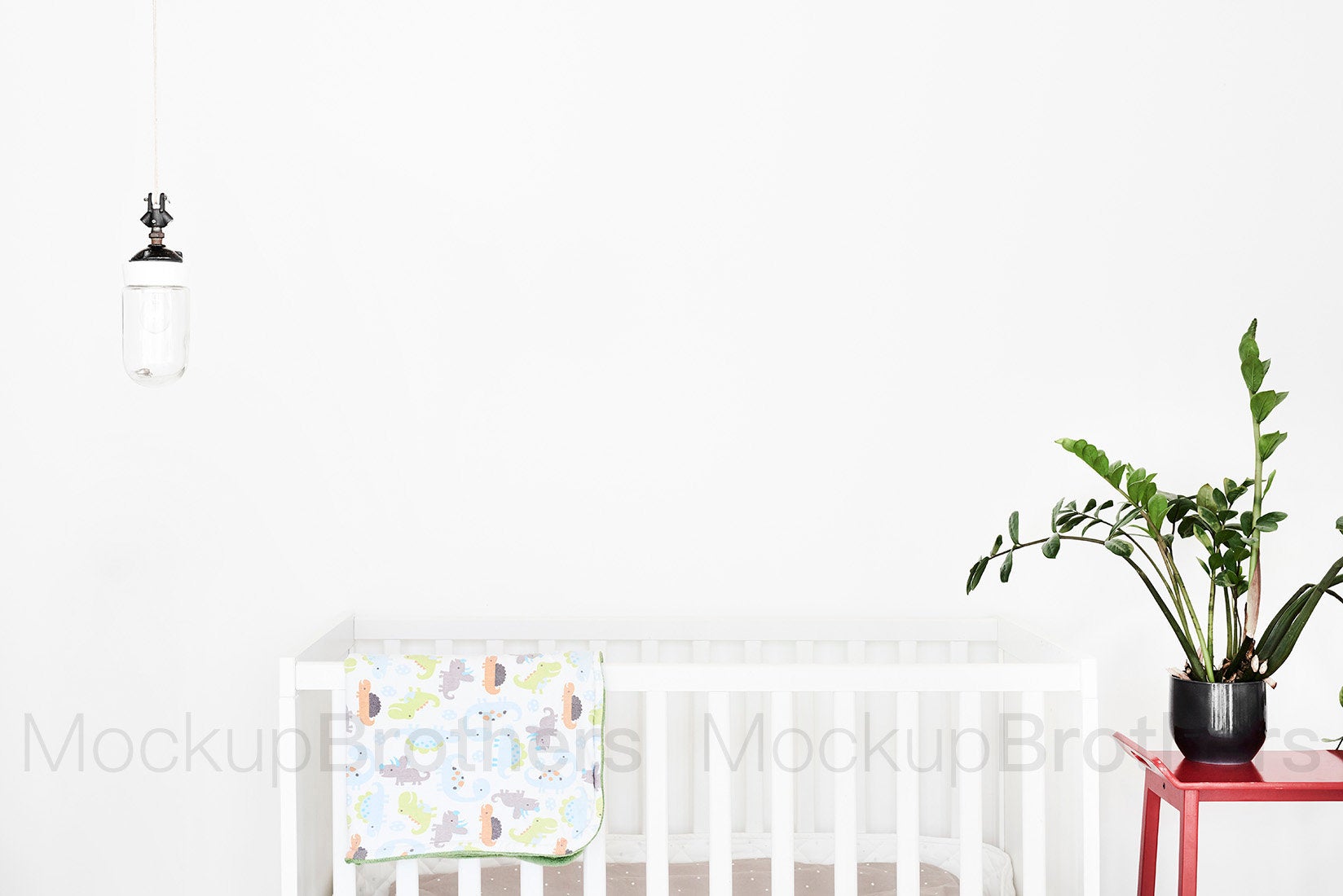 Toddler room mockup with white wall by mockupbrothers