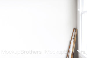 Blank white wall mockup for posters by Mock Up Brothers
