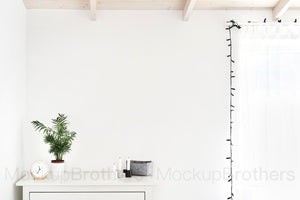 Interior mock up with blank wall from Mockup Brothers