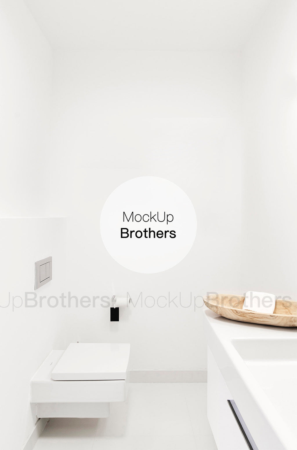 Luxury bathroom wall mockup by mockup brothers