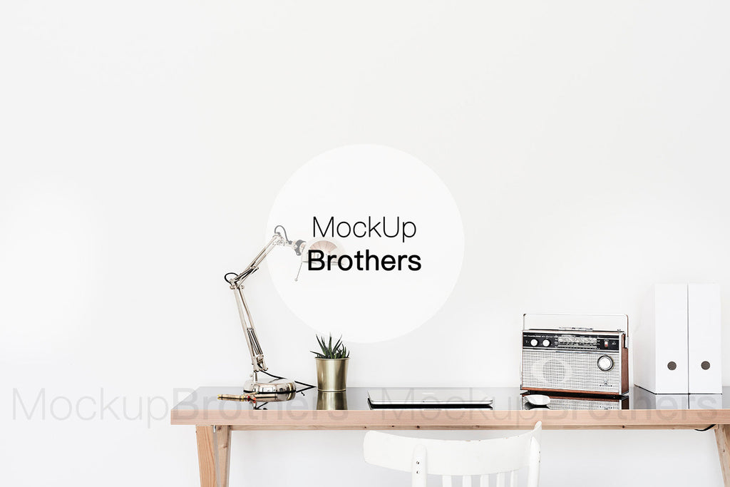 Room mockup with table by Mockup Brothers