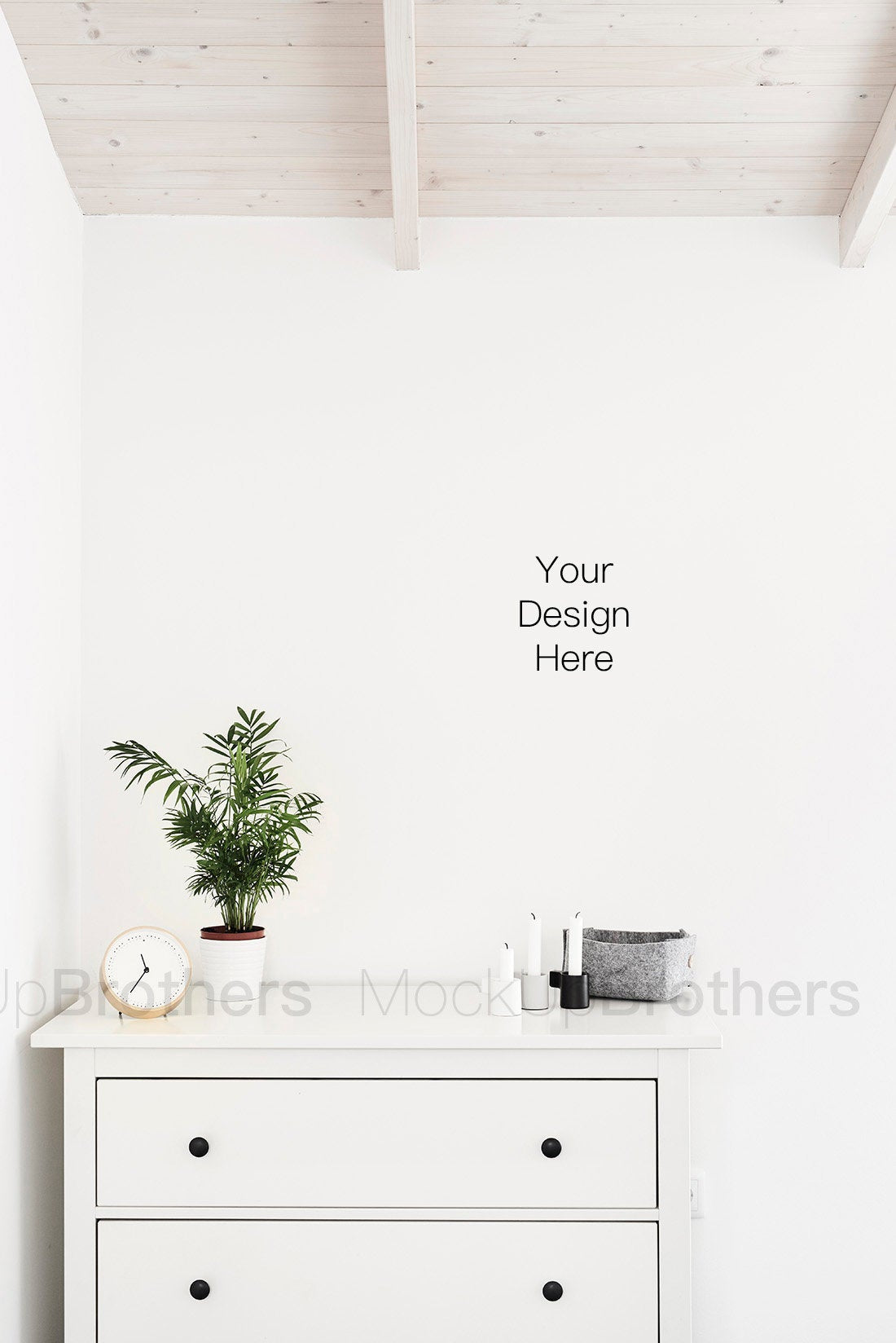 Wall mockup for large paintings by MockupBrothers