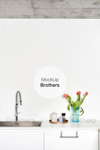 modern kitchen wall mockup by MOckup Brothers