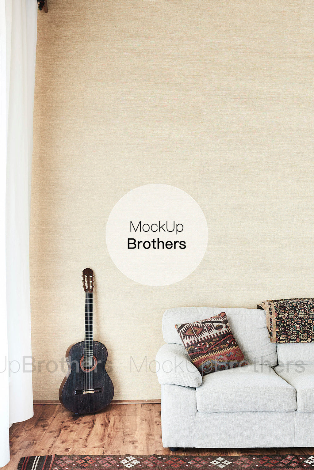 cozy wall art mockup in farmhouse style by Mockup brothers