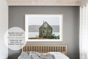 Bedroom inspiration mockup with frames