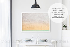 Wall art mockup for large paintings