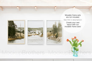 Frame mockup with flowers by mockup Brother