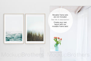 A4 frame mockup in interior by mock up brothers