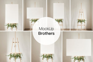 Wedding easel mockups W_whiterose