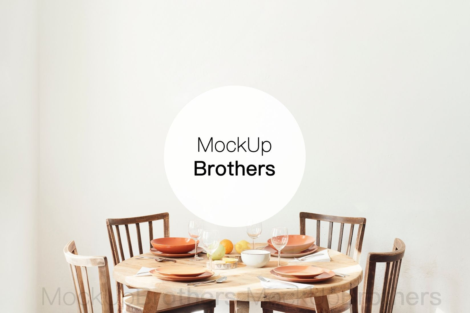 Dining room wall stock photo by Mockup Brothers