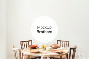 Dining room wall stock photo by Mockup Brothers